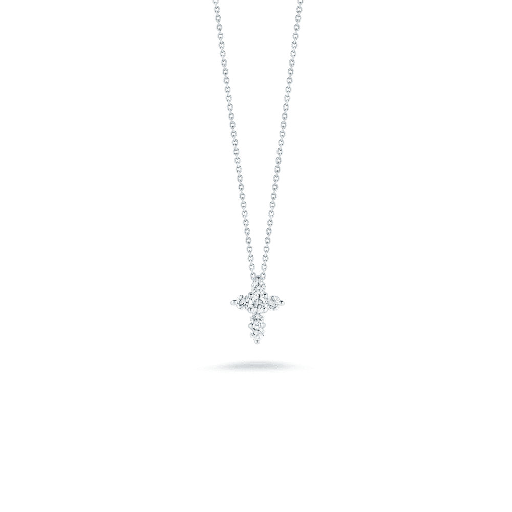 Roberto Coin Tiny Treasures Cross Pendant with Diamonds