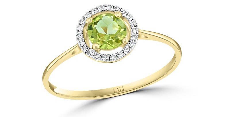 peridot gem gold ring