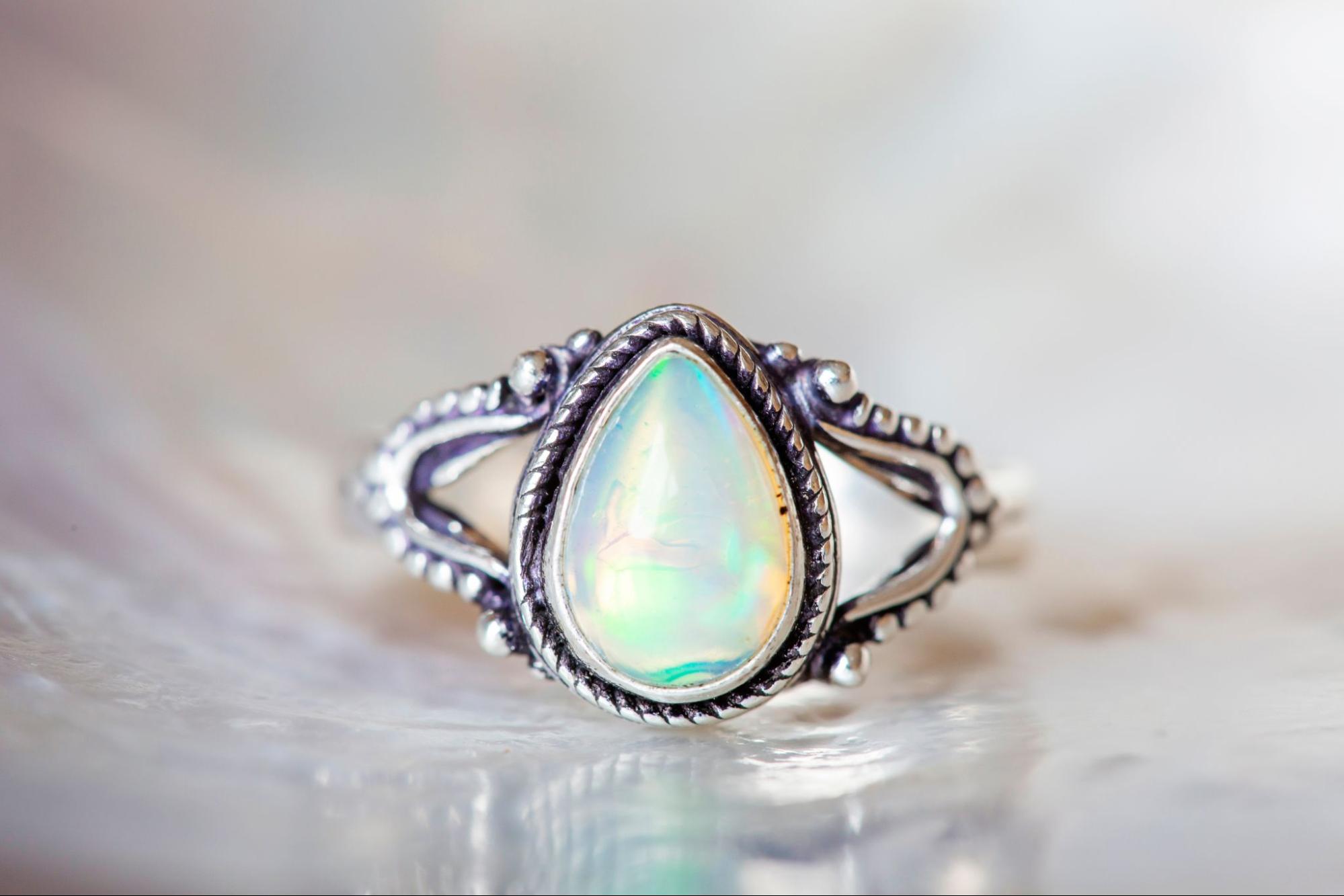 Opal Engagement Ring