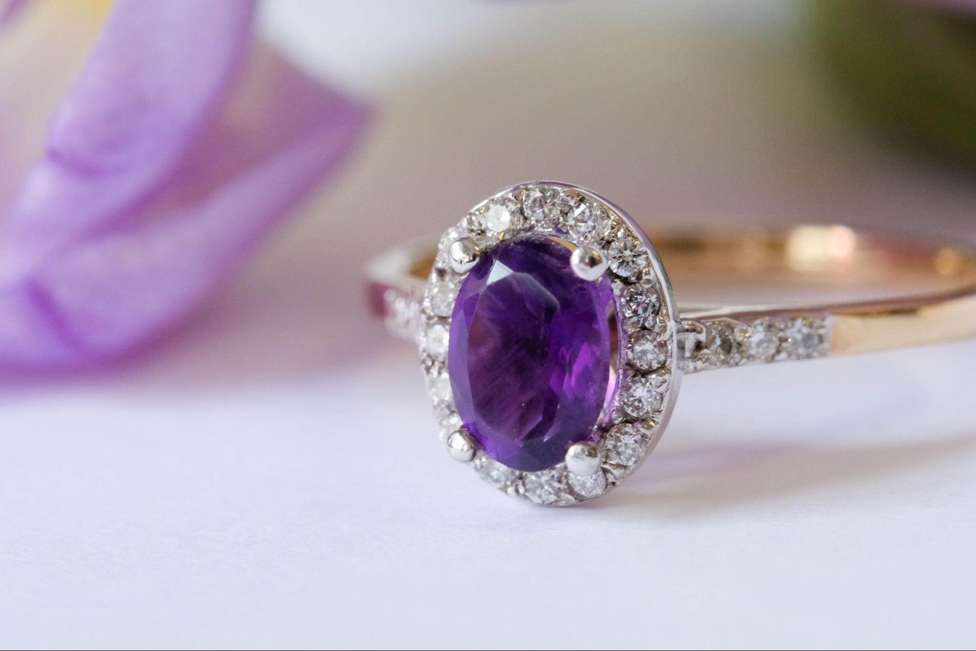 Amethyst Engagement Ring