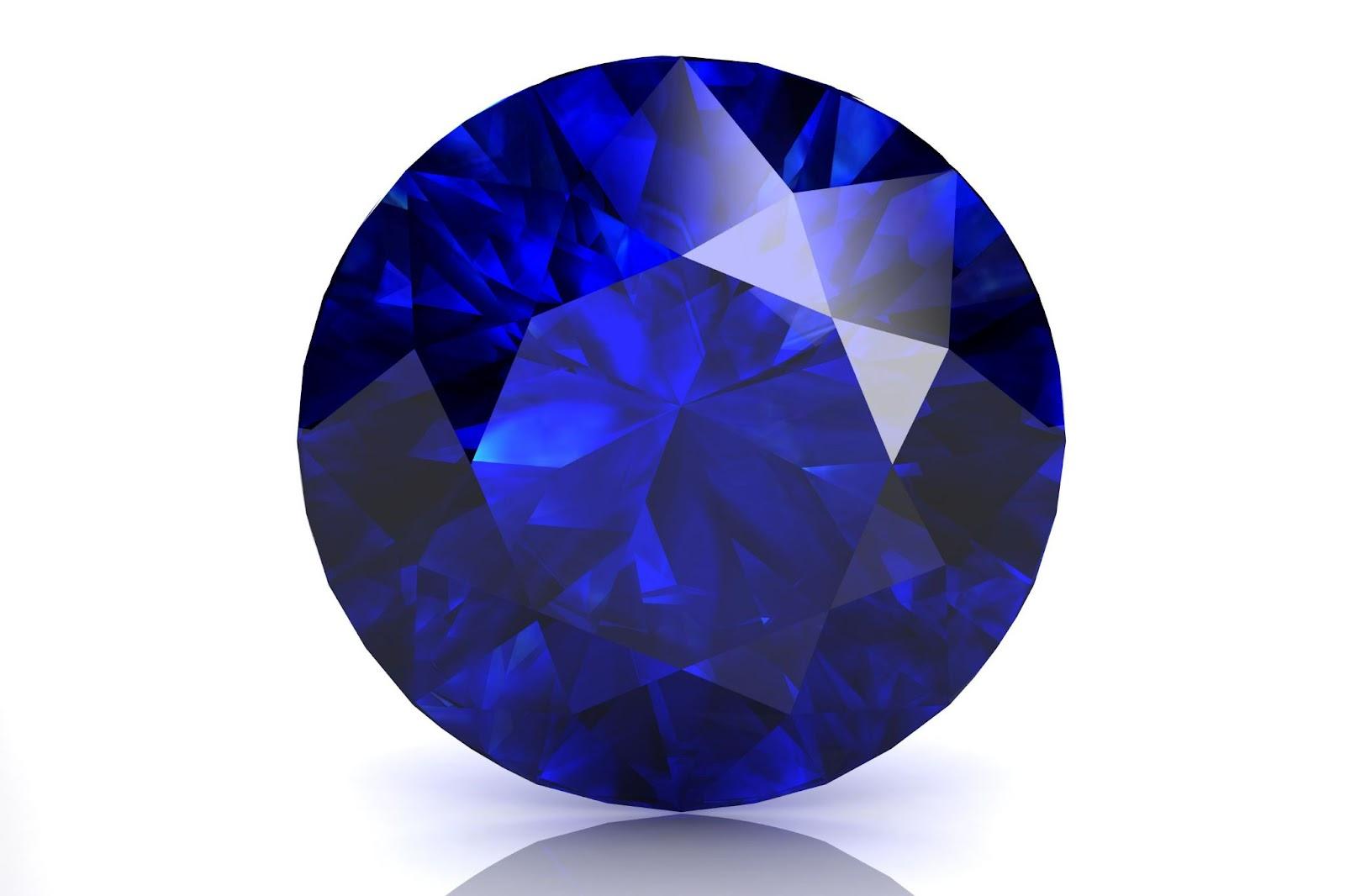 A circle cut sapphire