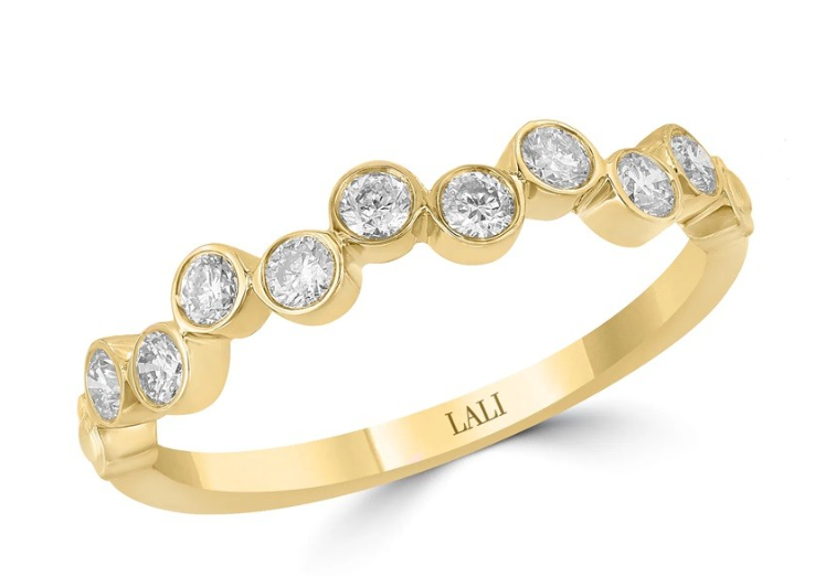 Gold Diamond Stacking Ring