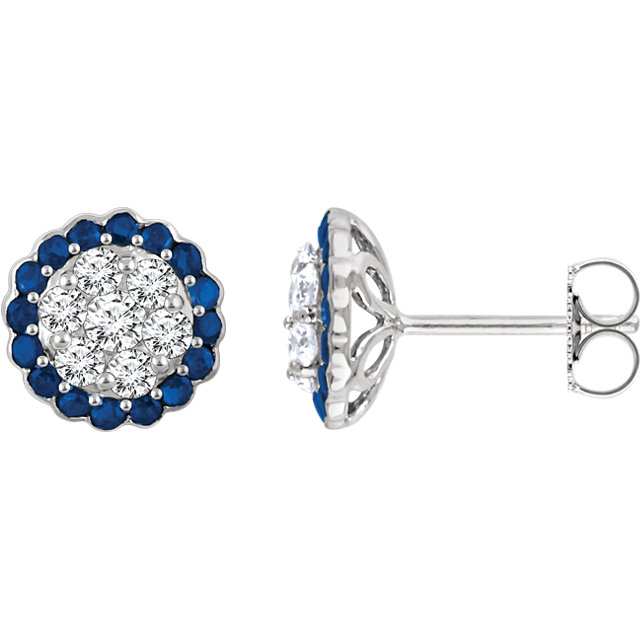Romantic Style Diamond Stud Earrings for Your Love