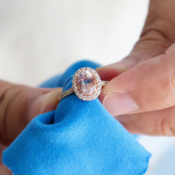Jeweler Polishing Ring with Cloth