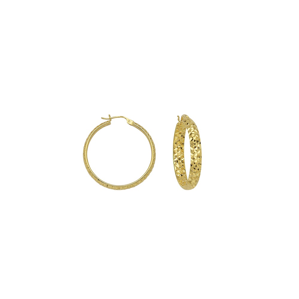 Diamond Cut Hoops
