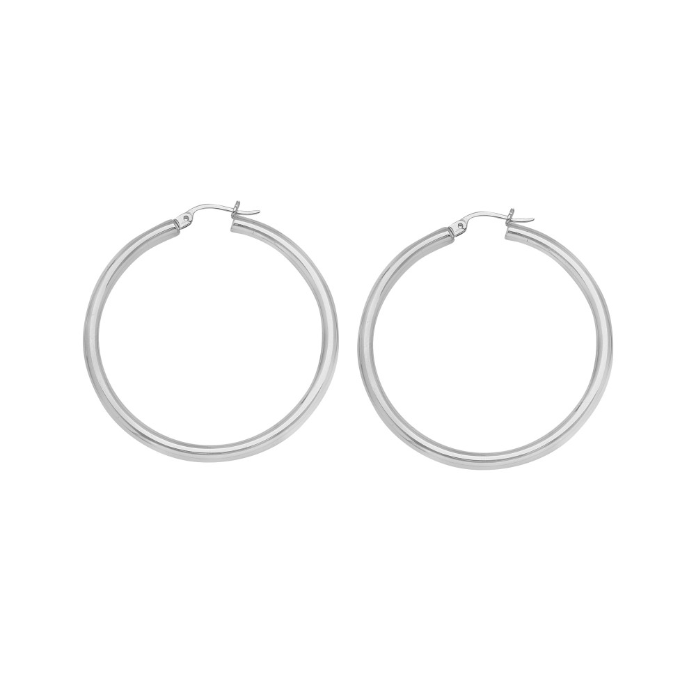 3MM X 25MM Sterling Silver Hoops