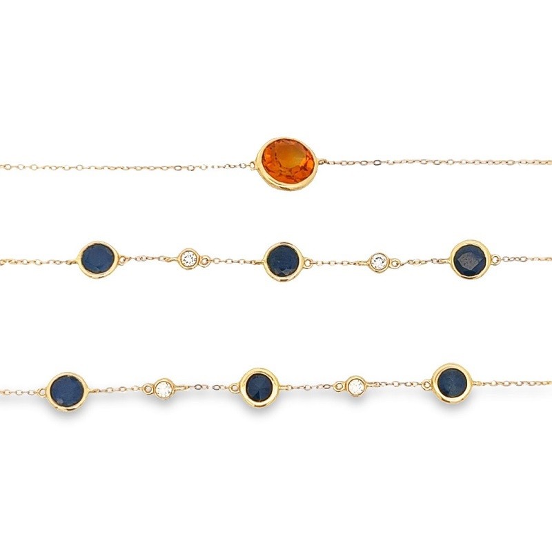 Bezel Set Spirit Necklace in 14K Yellow Gold