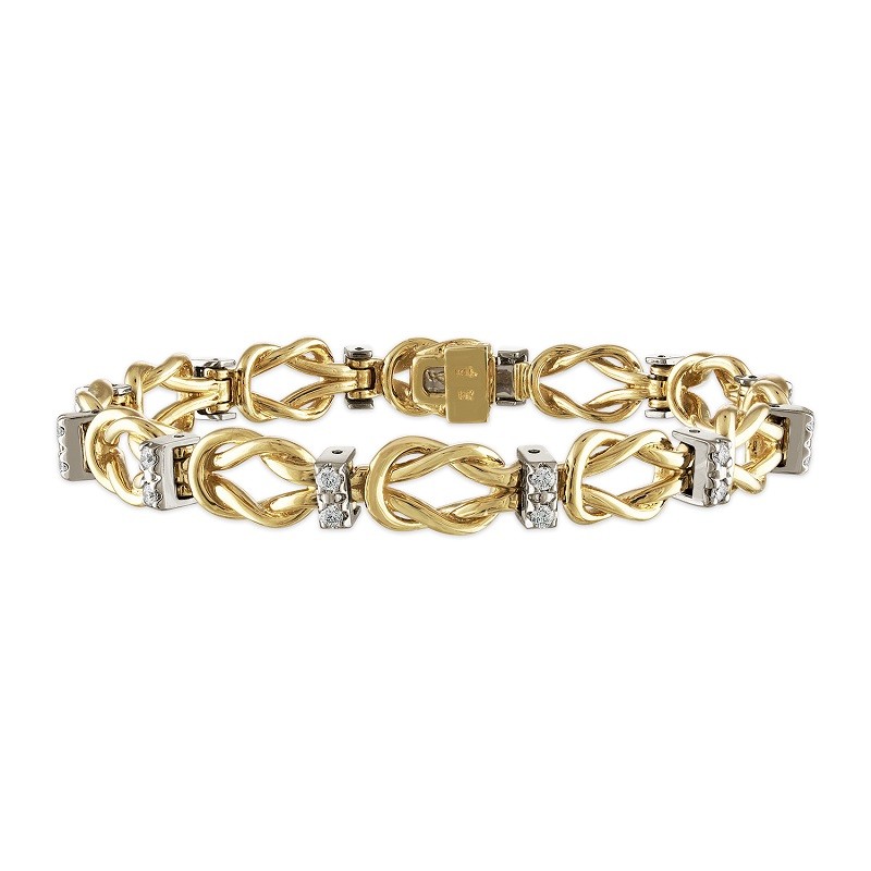 Two Tone Reef Knot Starter Bracelet