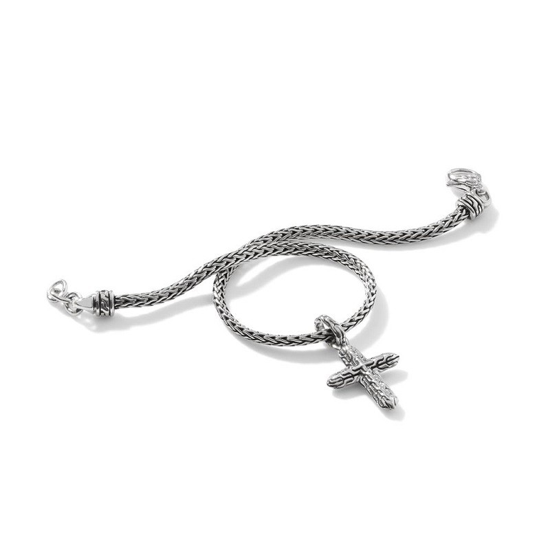 John Hardy Classic Chain Cross Charm Bracelet