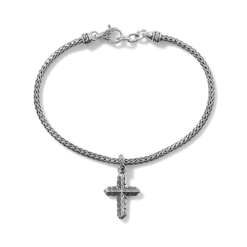 John Hardy Classic Chain Cross Charm Bracelet