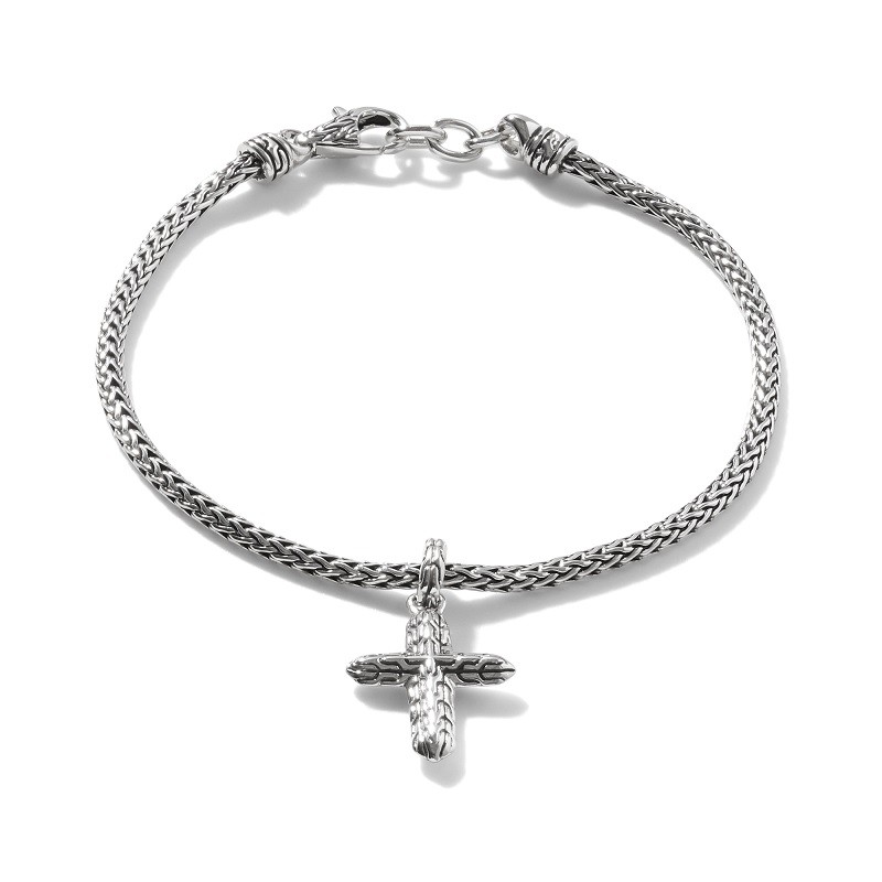 John Hardy Classic Chain Cross Charm Bracelet