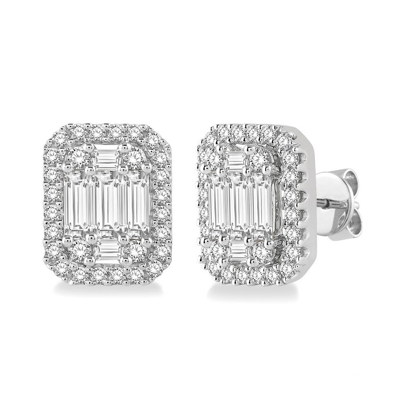 Ashi 3/8  CTW Fusion Diamond Earrings