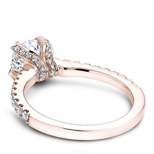 Rose Gold Engagement Ring with Diamond Accents