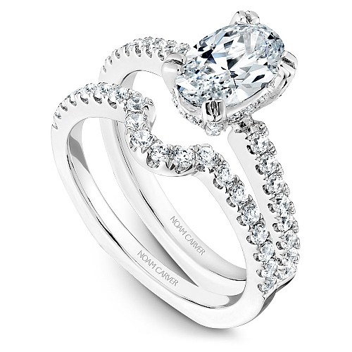 Oval Engagement Ring With Diamond Accents