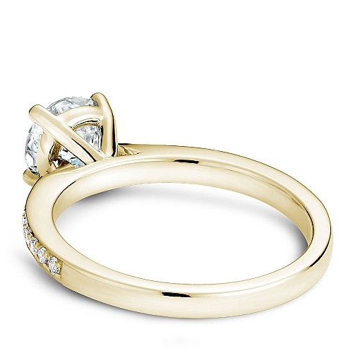 Engagement Ring With Pavé Band