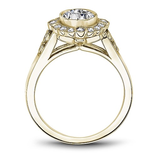 Vintage Halo Engagement Ring