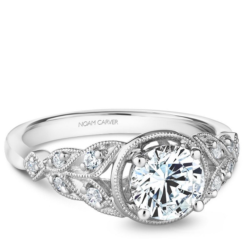 Vintage Engagement Ring With Milgrain Detail