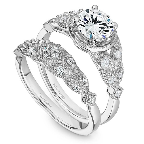 Vintage Engagement Ring With Milgrain Detail