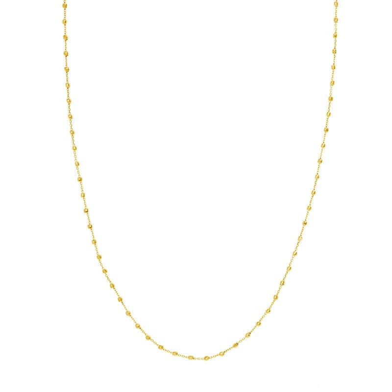 14KY Beaded Station Necklace