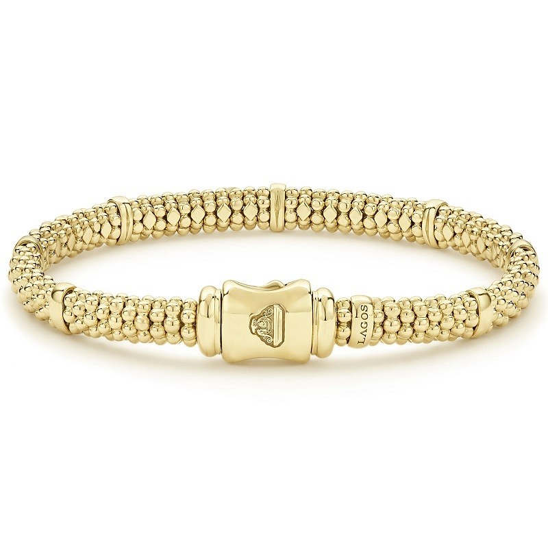 Lagos Caviar Gold 6mm Station Bracelet