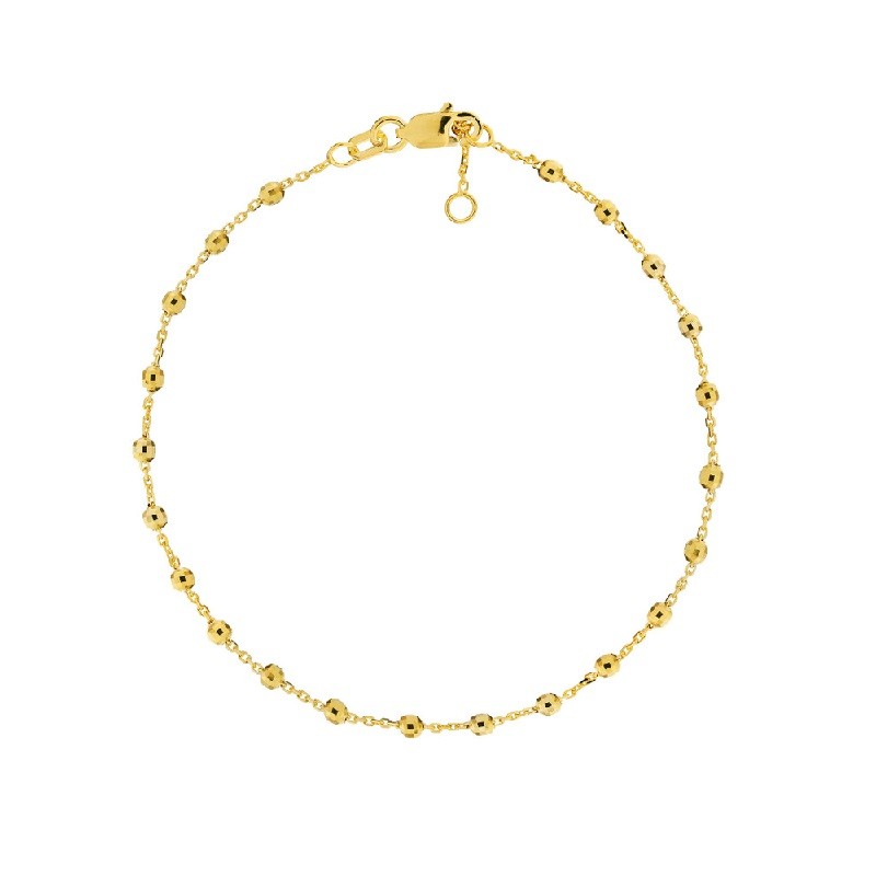 14K Yellow Gold Beaded Bracelet