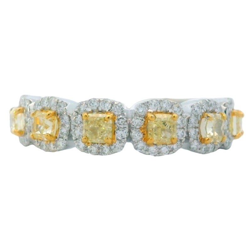 Natural Yellow Diamond Halo Band