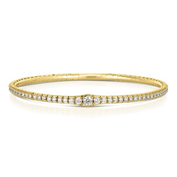 Accented Diamond Flexible Bangle