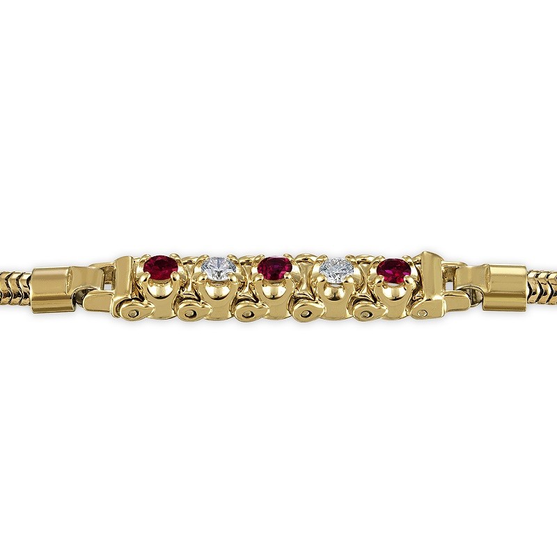 Ruby and Diamond Starter Tennis Bracelet