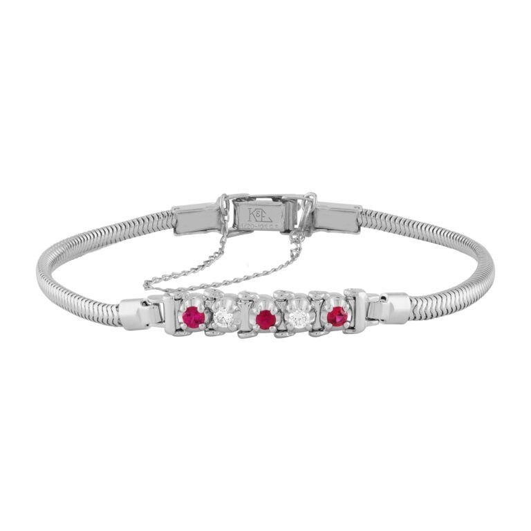 Ruby and Diamond Starter Tennis Bracelet