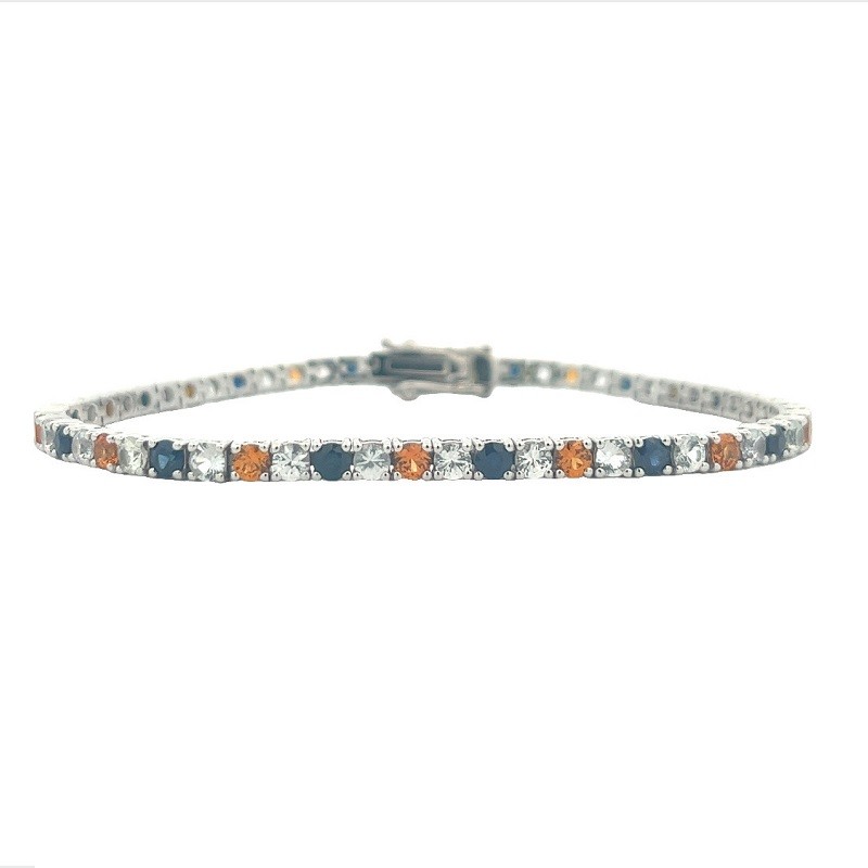 Medium Sapphire Spirit Bracelet in 14K White Gold