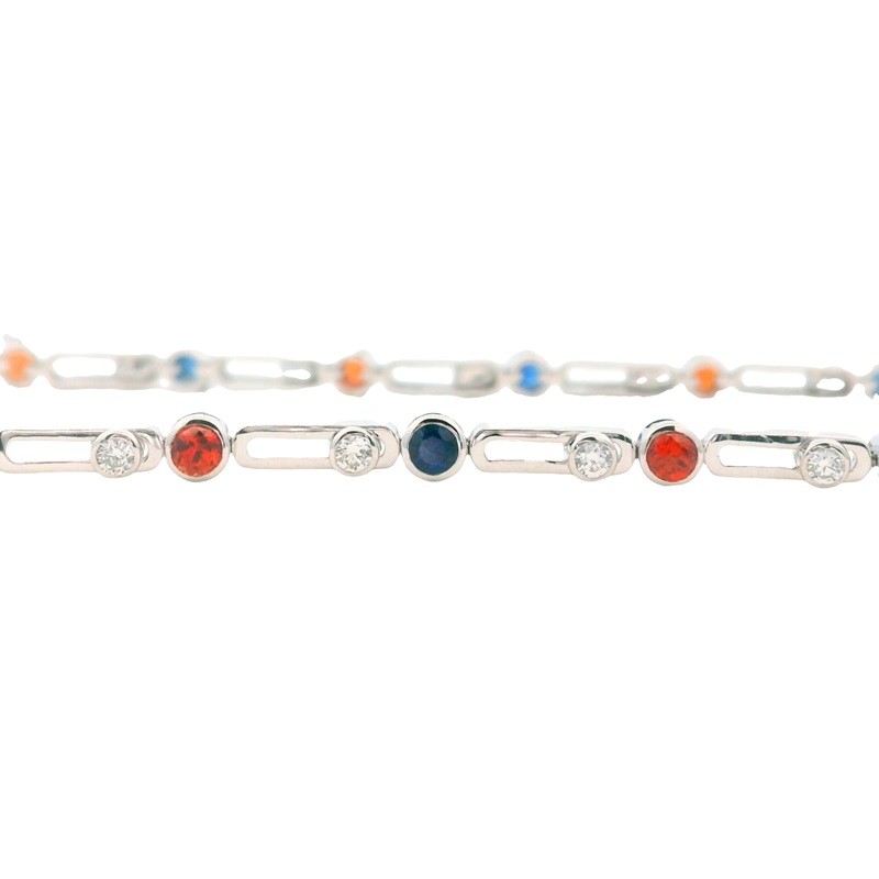 Sapphire Spirit Bracelet with Moving Diamonds