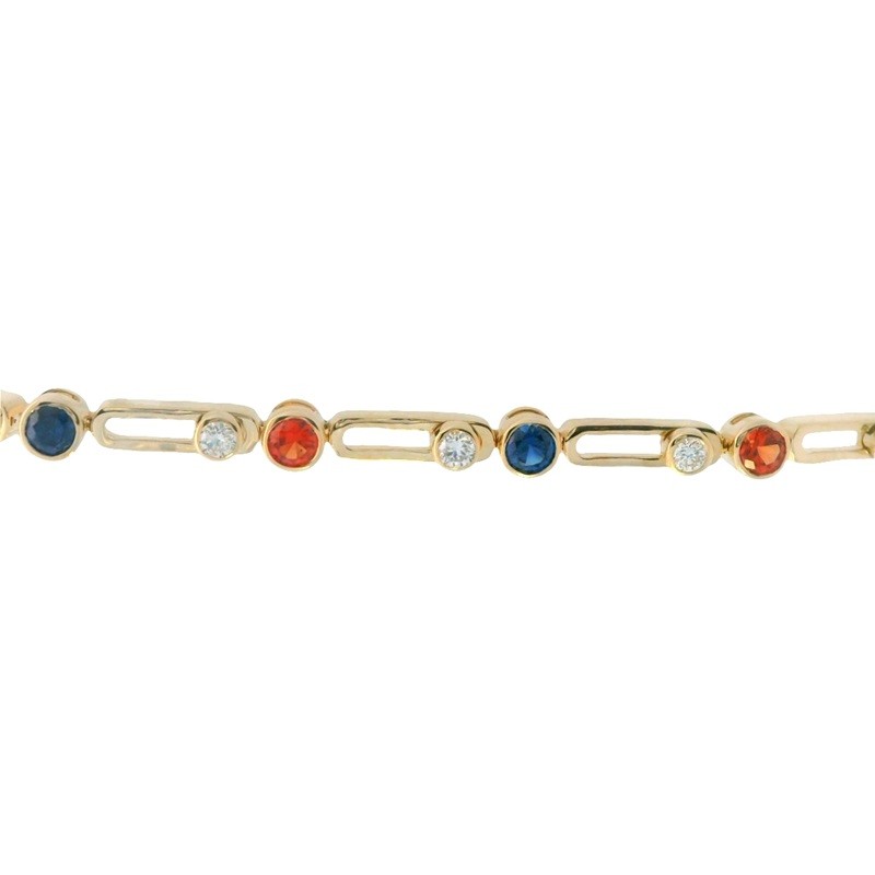 Sapphire Spirit Bracelet with Moving Diamonds