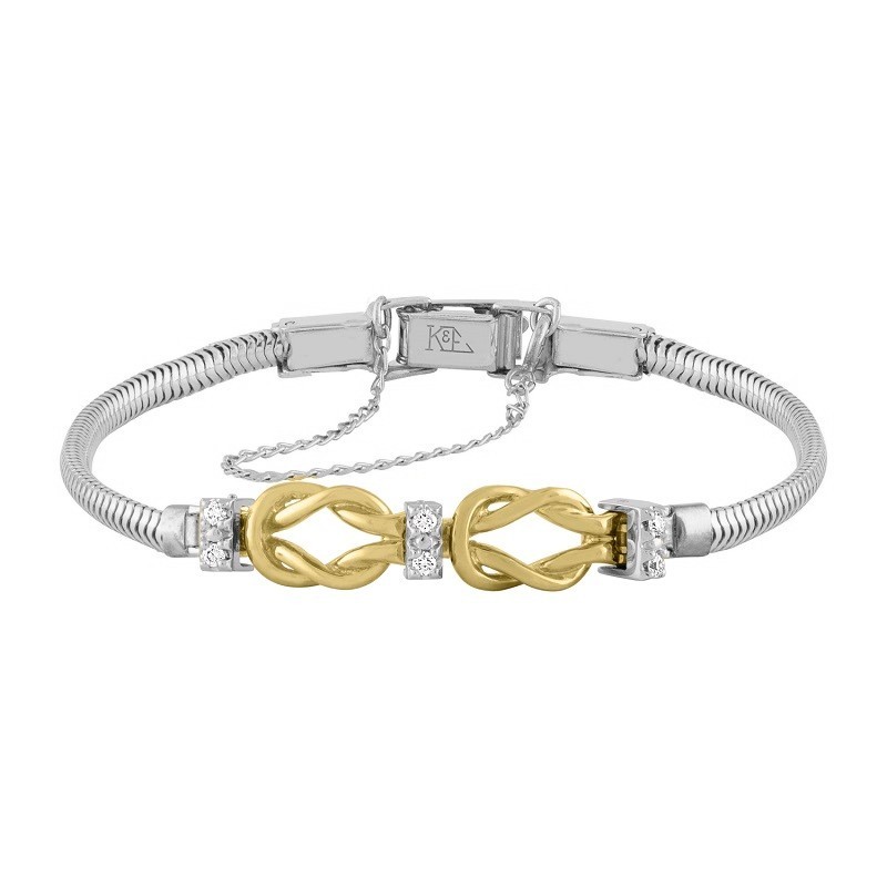 Two Tone Reef Knot Starter Bracelet