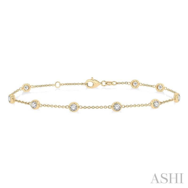 Ashi 1 CTW Diamond Station Bracelet