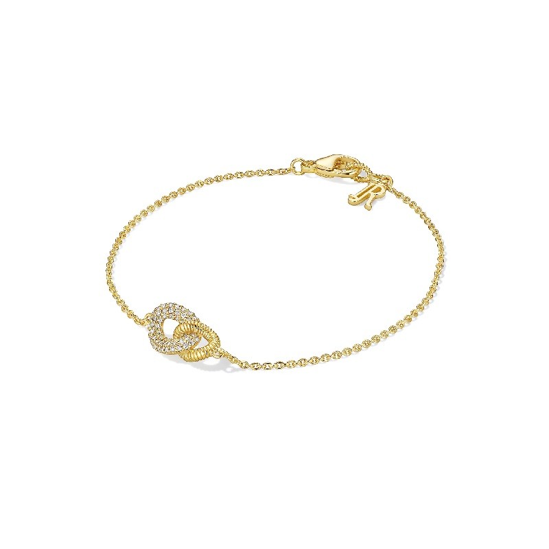 Judith Ripka Eternity Duo Link Bracelet with Diamonds