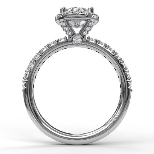 Fana Classic Diamond Halo Engagement Ring