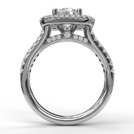 Fana Exquisite Unique Double Halo Engagement Ring