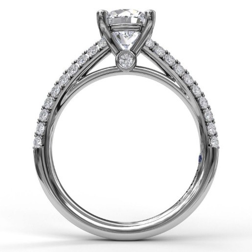Fana Double Row Diamond Engagement Ring