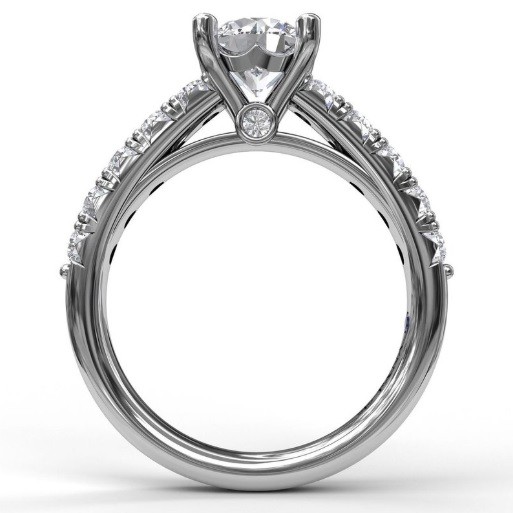 Fana Handset French Pavé Diamond Engagement Ring
