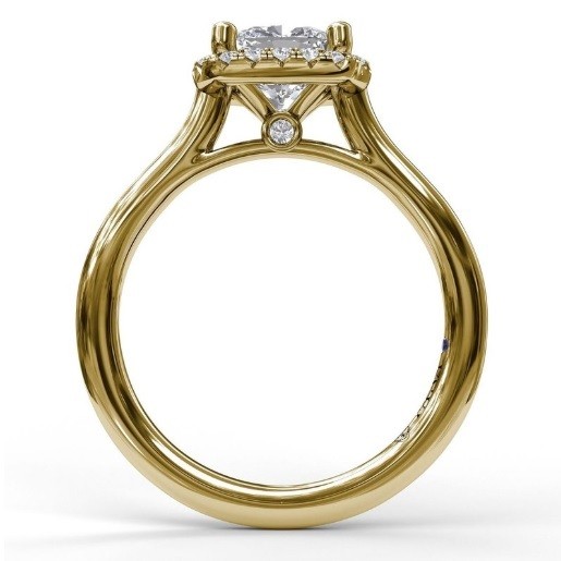 Fana Classic Cushion Halo Engagement Ring