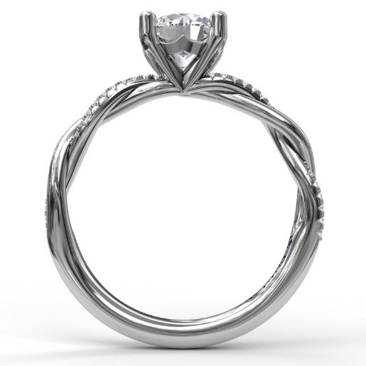 Fana Gold and Diamond Twist Engagement Ring