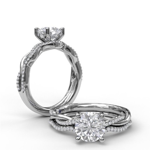 Fana Gold and Diamond Twist Engagement Ring