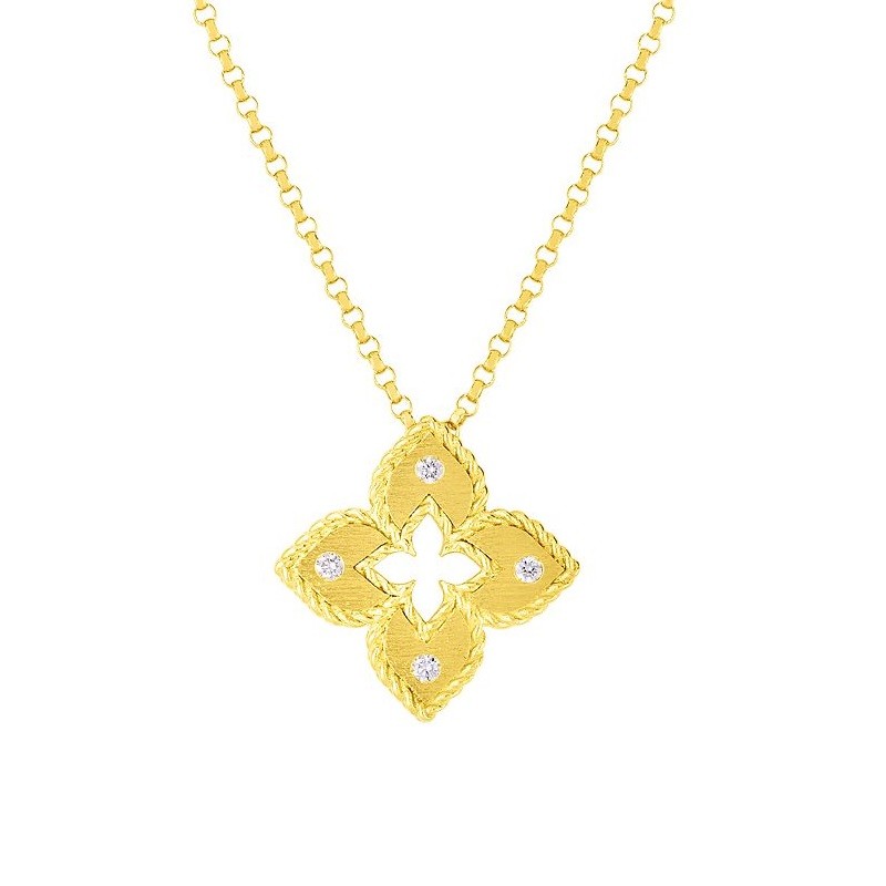 Roberto Coin Diamond Petite Venetian Necklace