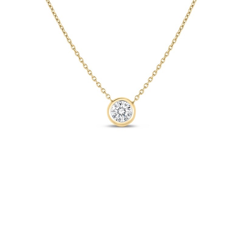 Roberto Coin Bezel-set Solitaire Necklace