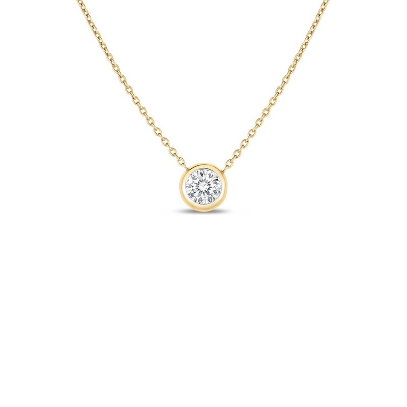 Roberto Coin Bezel-set Solitaire Necklace