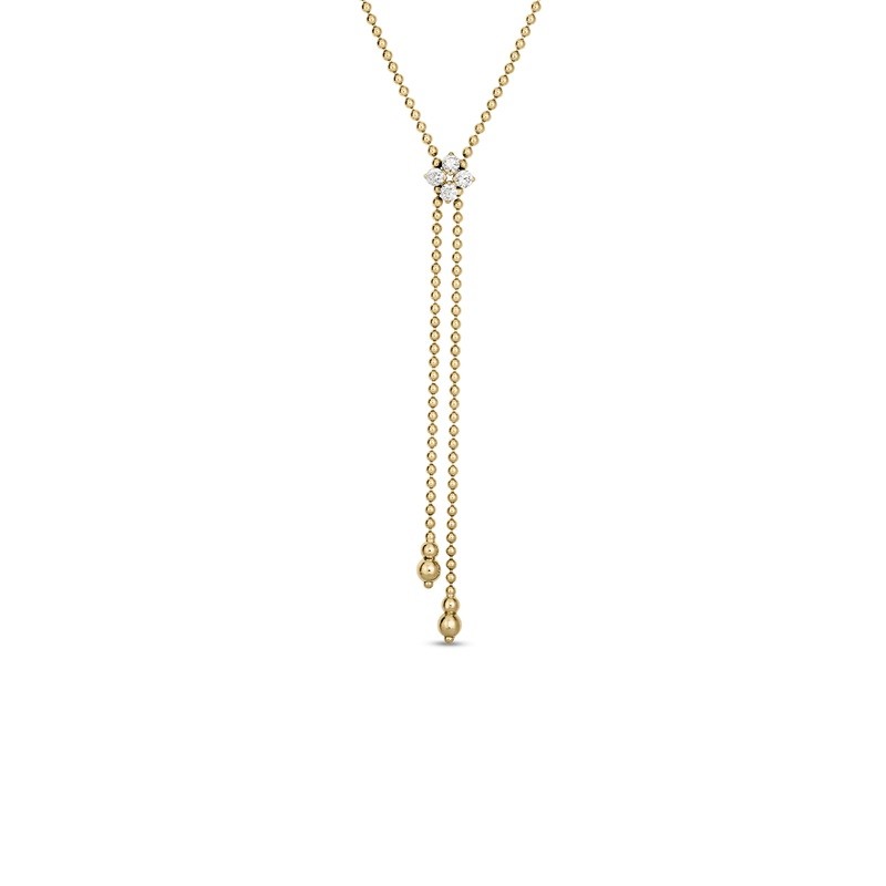 Roberto Coin Love in Verona Diamond Flower Lariat Necklace