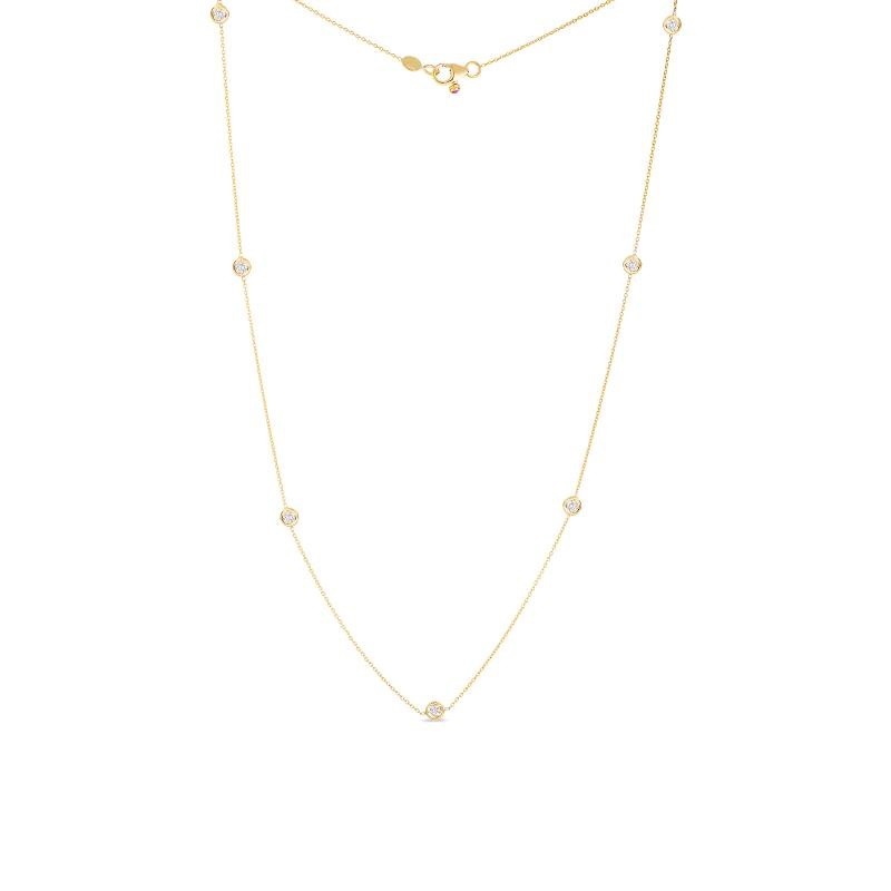 Roberto Coin Diamonds By The Inch Necklace with 7 Diamond Stations