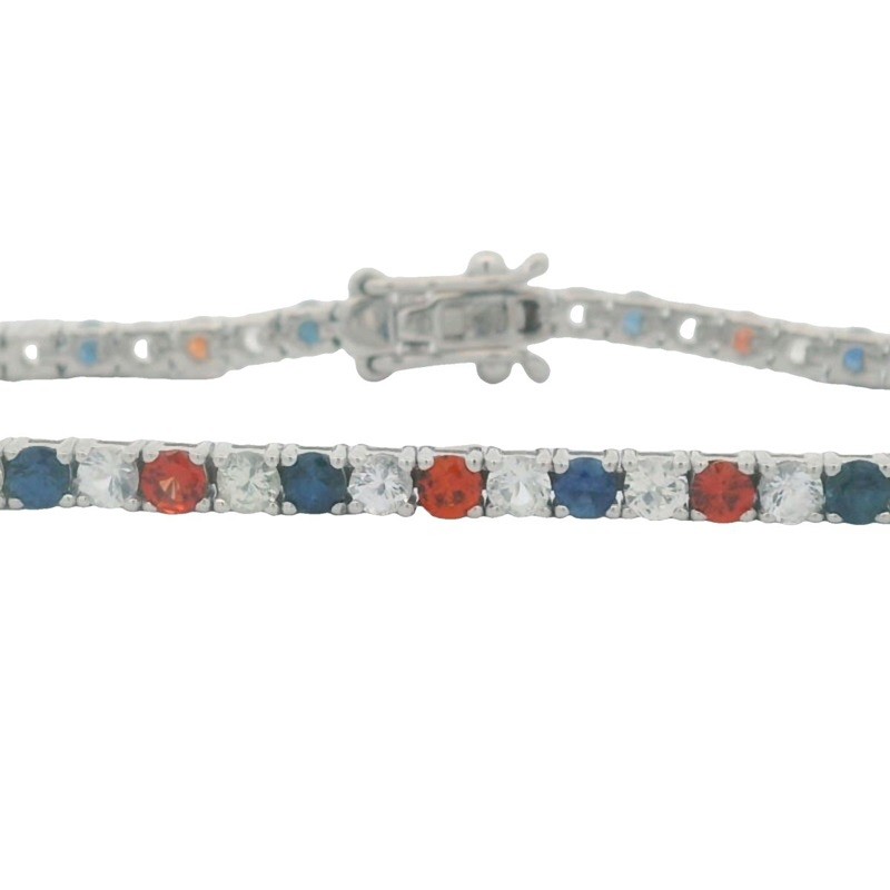 Small Sapphire Spirit Bracelet in 14K White Gold