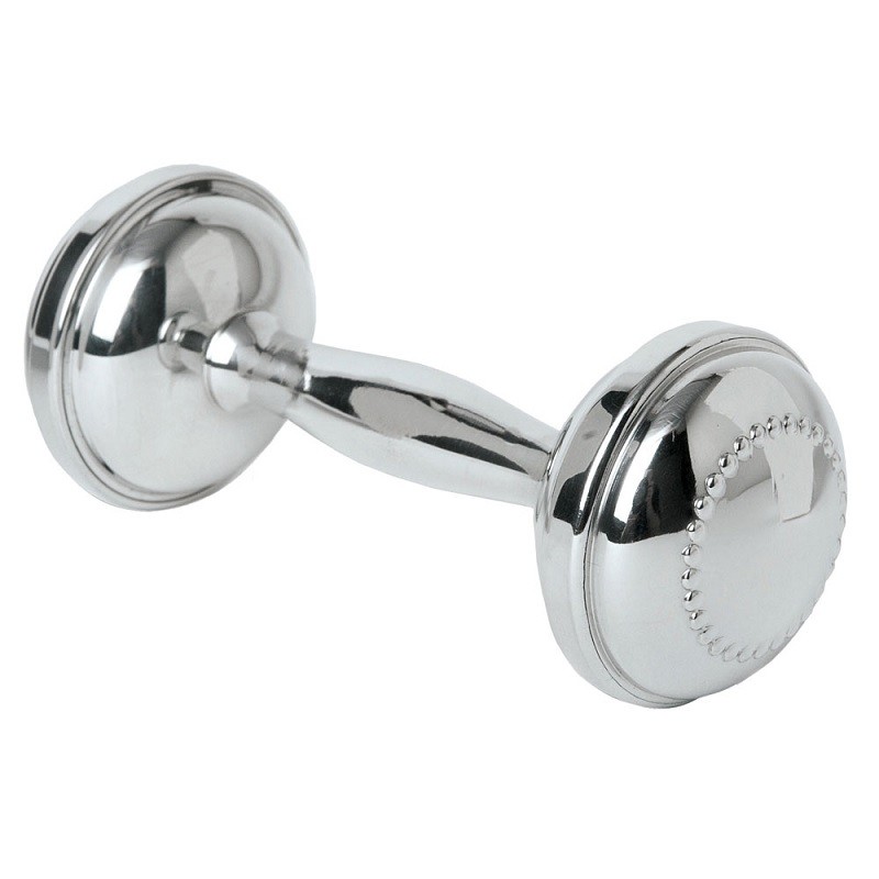 Salisbury Pewter Beaded Dumbbell Rattle