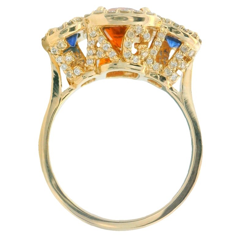 Orange and Blue War Eagle Ring